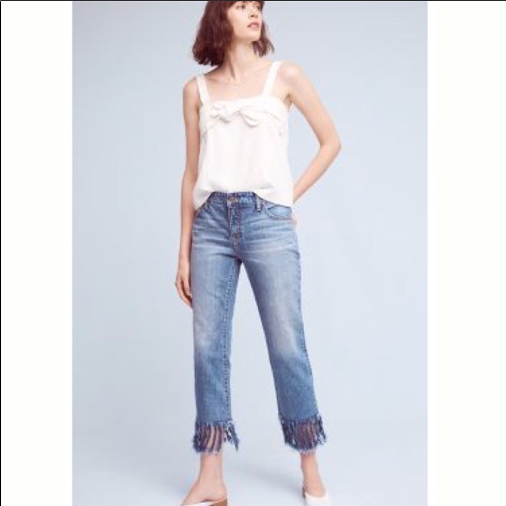 Anthropologie Fringe Jeans